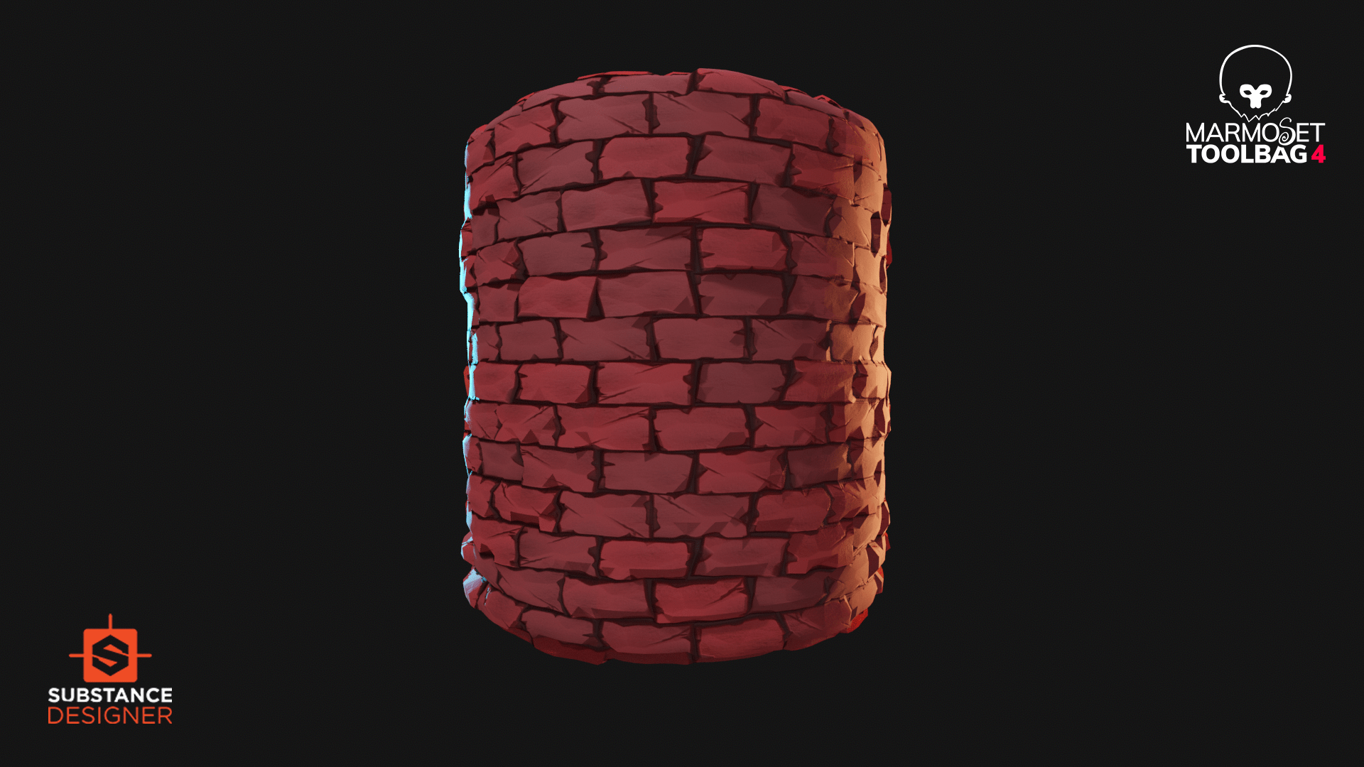 Stylized-Brick-Wall-Red